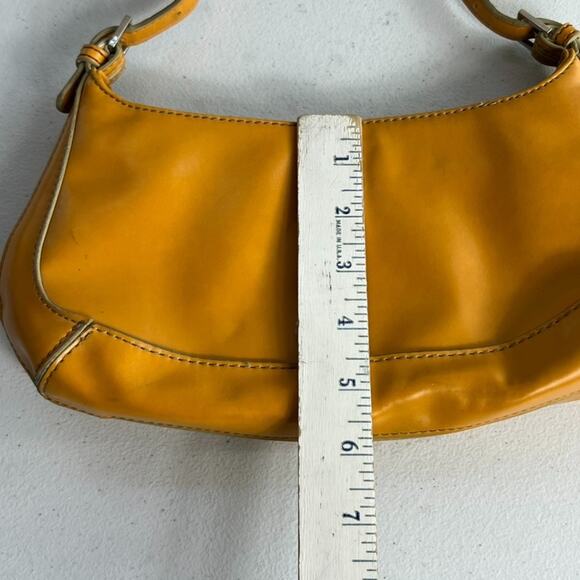 Nine West Shoulder Bag Women's Yellow Faux Leather Y2K - Picture 3 of 16